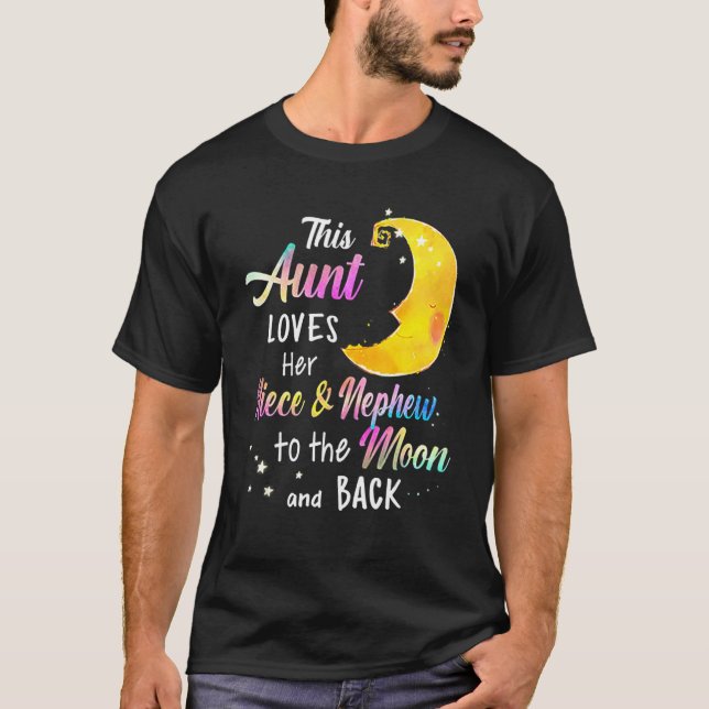 Camiseta This Aunt Loves Her Niece and Nephew To (Frente)