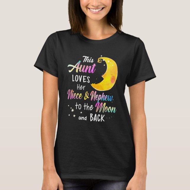 Camiseta This Aunt Loves Her Niece and Nephew To (Frente)