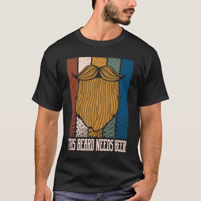 Camiseta This Beard Needs Beer  Drinking Humor Drinker (Frente)