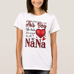 Camiseta This Boy Kinda Stole My Heart He Calls Me Nana