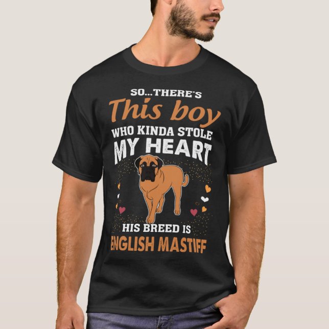 Camiseta This Boy That Stole My Heart English Mastiff Mom (Frente)