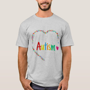 Camiseta This colorful autism heart made with puzzle pieces