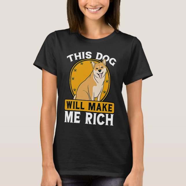 Camiseta This Dog will Make You Rich Cryptocurrency Crypto  (Frente)