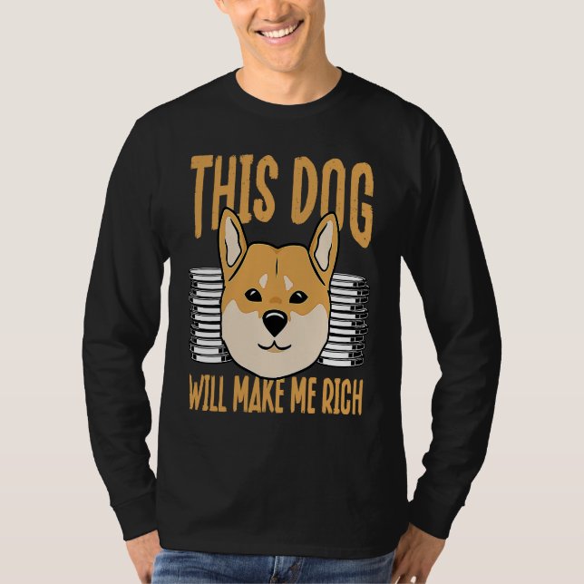 Camiseta This Dog will Make You Rich Cryptocurrency Crypto  (Frente)