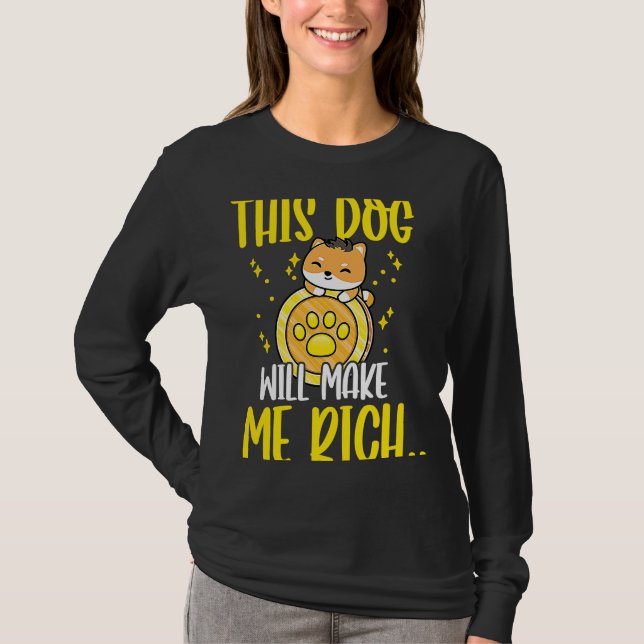 Camiseta This Dog will Make You Rich Cryptocurrency Crypto  (Frente)