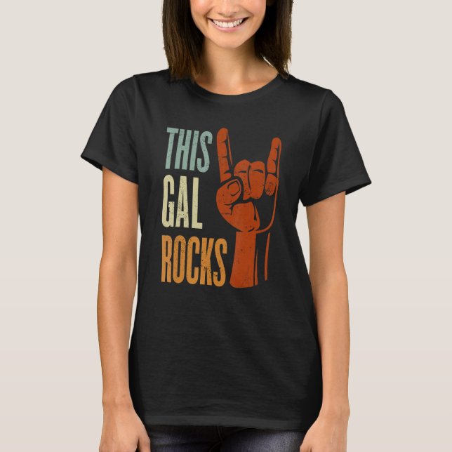 Camiseta This Gal Rocks devil horns for Her (Frente)