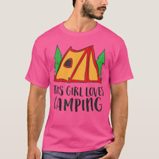 Camiseta This Girl Loves Camping Funny Tent Camping Girl