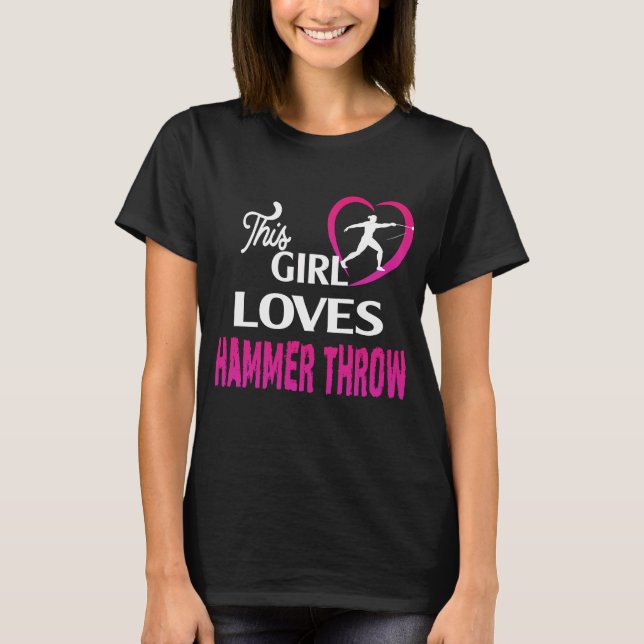 Camiseta This Girl Loves hammer throw (Frente)