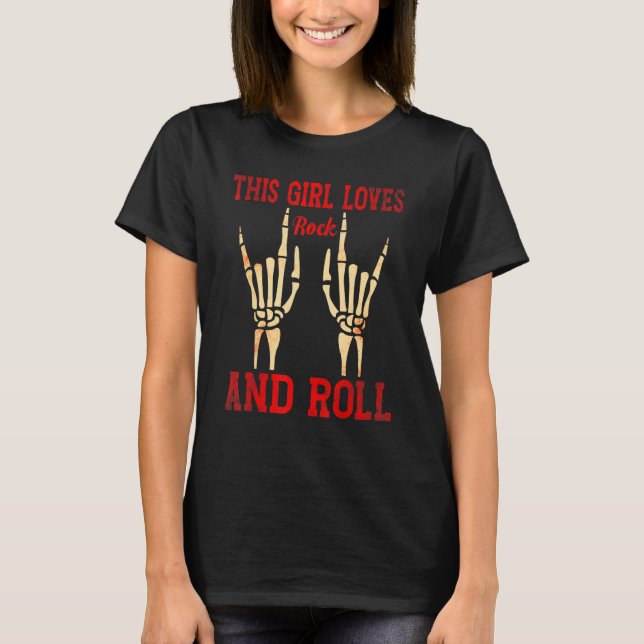 Camiseta This Girl Loves Rock and Roll 2 (Frente)