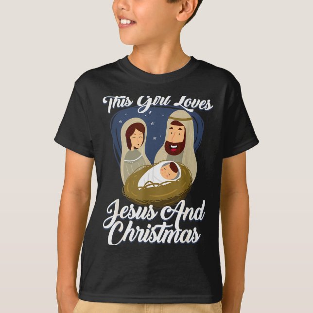 Camiseta This Girls Love Jesus And Christmas Christmas  (Frente)