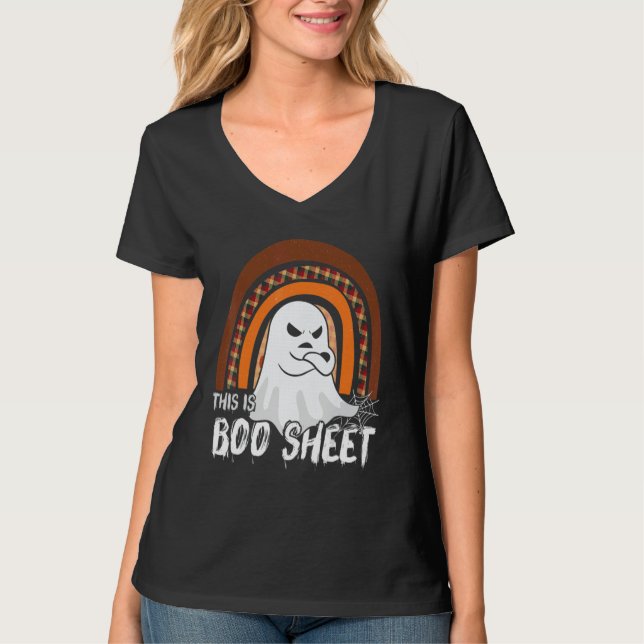 Camiseta This is boo sheet ghost retro halloween costume me (Frente)