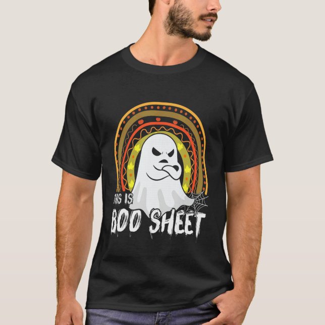 Camiseta This is boo sheet ghost retro halloween costume me (Frente)