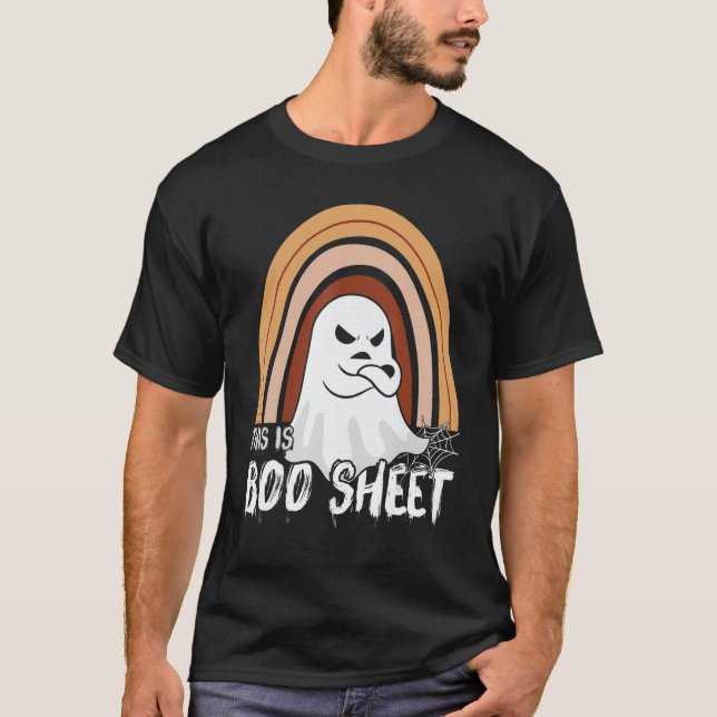 Camiseta This is boo sheet ghost retro halloween costume me (Frente)