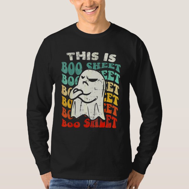 Camiseta This Is Boo Sheet Ghost Retro Halloween Costume Me (Frente)