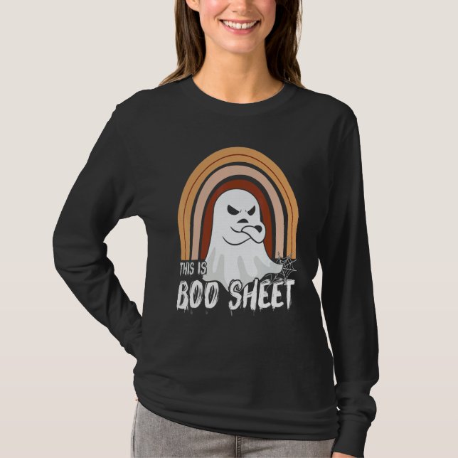 Camiseta This is boo sheet ghost retro halloween costume me (Frente)