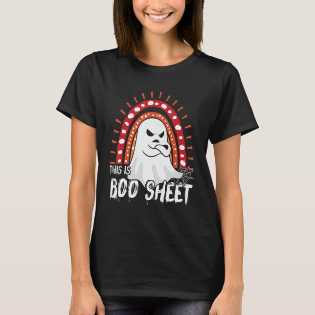 Camiseta This is boo sheet ghost retro halloween costume me (Frente)