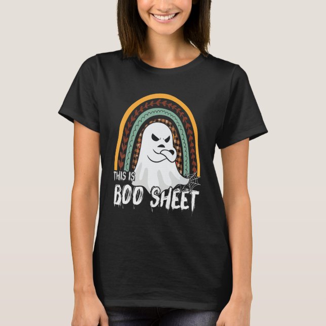 Camiseta This is boo sheet ghost retro halloween costume me (Frente)