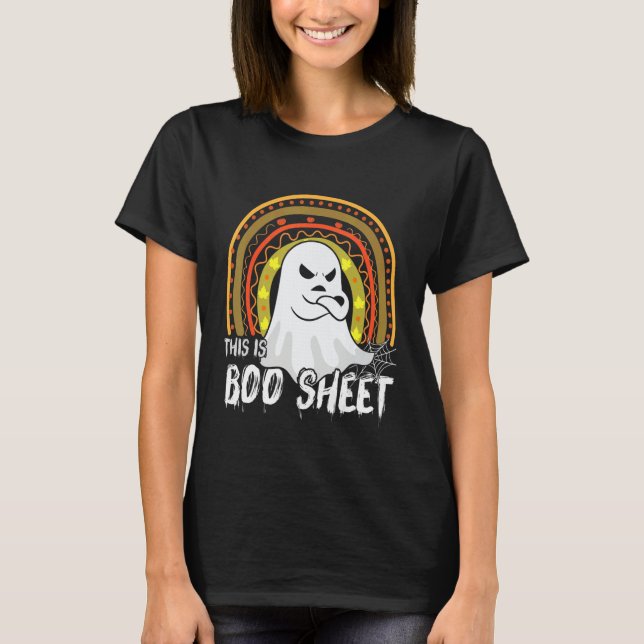 Camiseta This is boo sheet ghost retro halloween costume me (Frente)