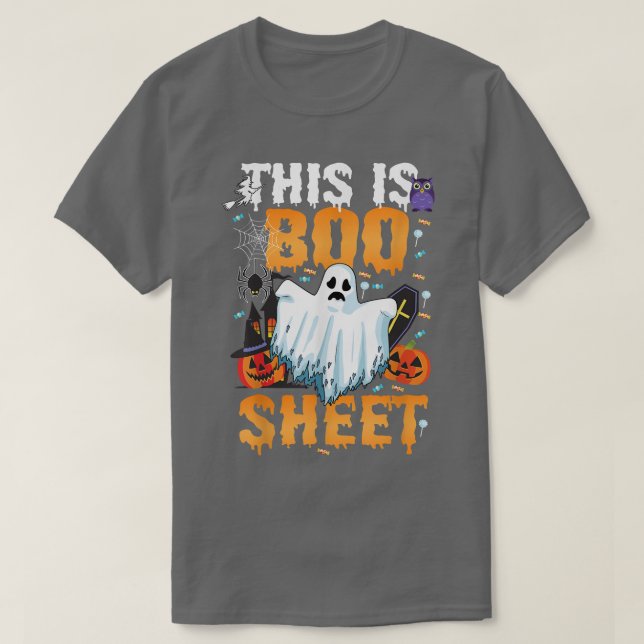 Camiseta This is BOO Sheet T Ghost funny Halloween Costume  (Frente do Design)