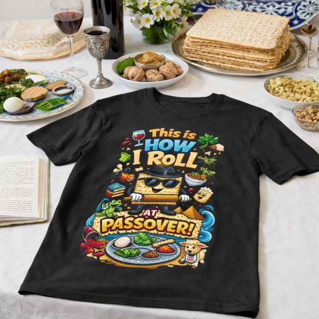 Camiseta This Is How I Roll at Passover Funny Matzah (Criador carregado)
