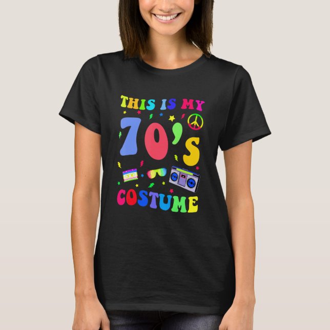 Camiseta This is My 70s Costume  Groovy Hippie Peace Hallow (Frente)