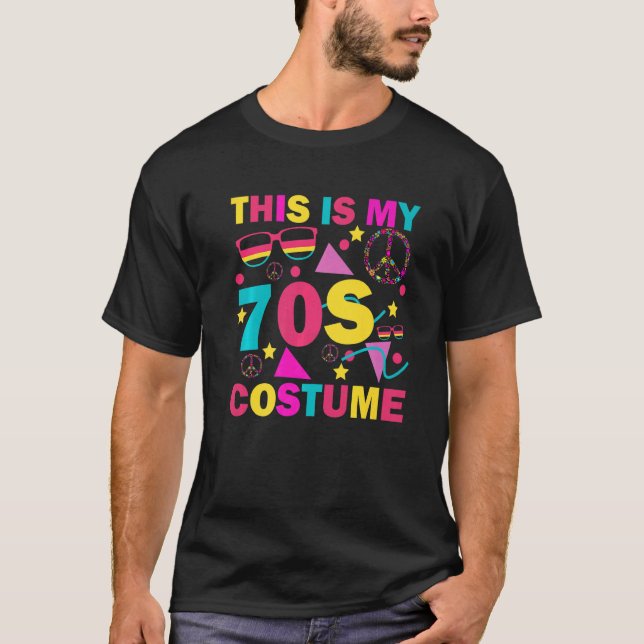 Camiseta This is My 70s Costume  Groovy Peace Halloween (Frente)