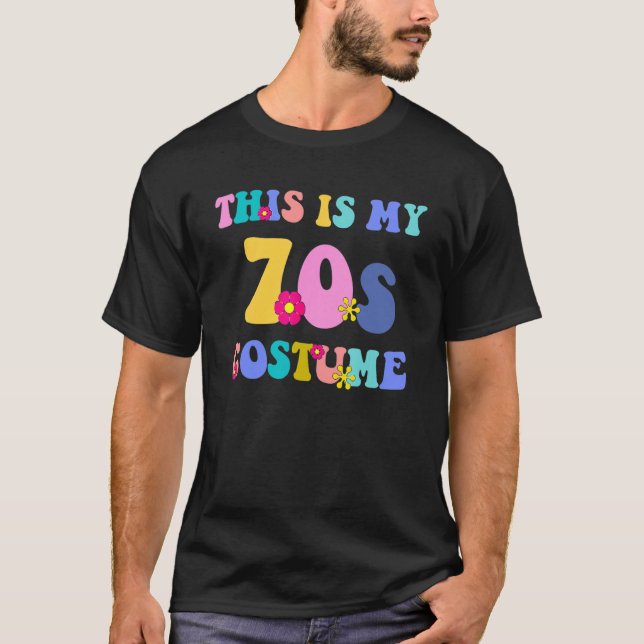 Camiseta This is My 70s Costume  Groovy Peace Retro Hallowe (Frente)