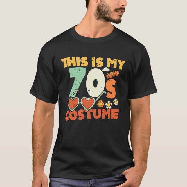 Camiseta This Is My 70s Costume  Sunglasses Love 1970's Fas (Frente)