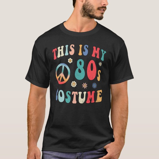 Camiseta This is My 80s Costume  Groovy Hippie Peace Hallow (Frente)