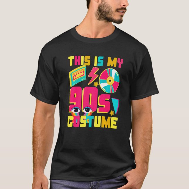 Camiseta This Is My 90s Costume Retro 90s Theme Party Ninet (Frente)