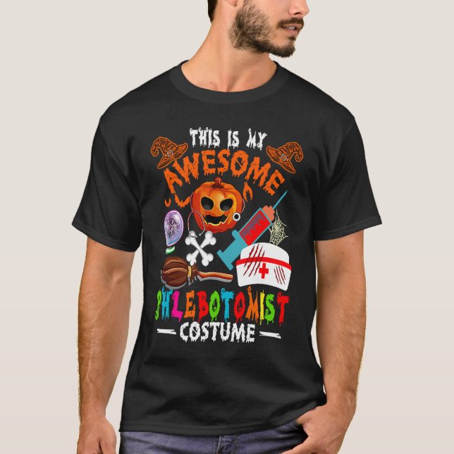 Camiseta This Is My Awesome Phlebotomist Costume Halloween (Frente)