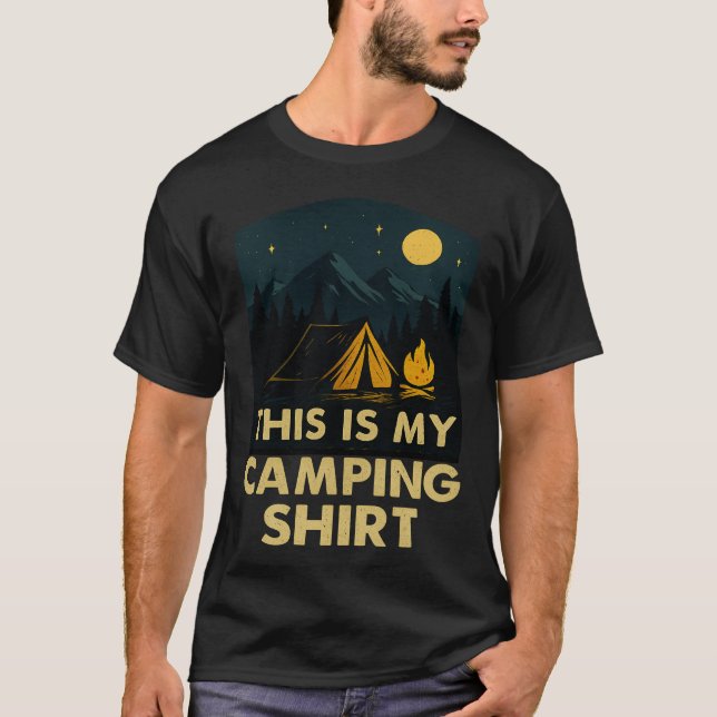 Camiseta This Is My Camping Shirt Hiking Campfire Camper (Frente)