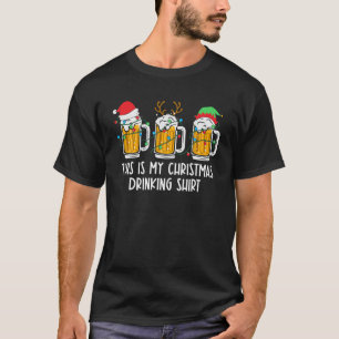Camiseta This Is My Christmas Drinking Beer Lover American