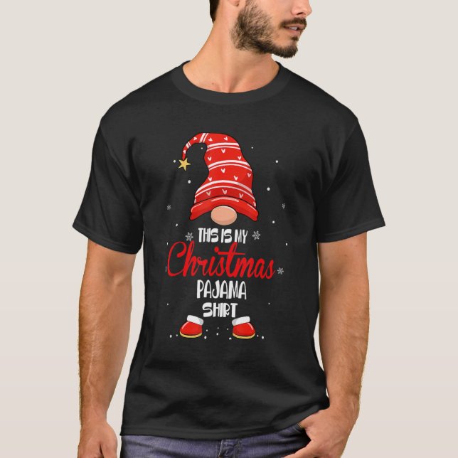 Camiseta This is my christmas pajama  Gnome Christmas Red P (Frente)