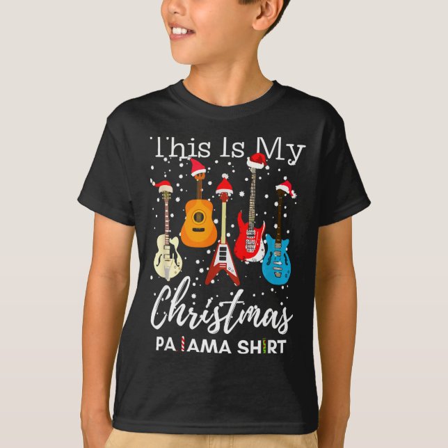 Camiseta This Is My Christmas Pajama Guitar Guitarist Music (Frente)