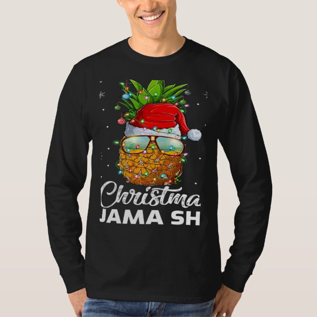 Camiseta This Is My Christmas Pajama Lighting Pineapple Xma (Frente)