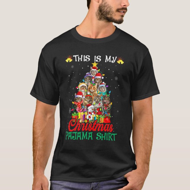Camiseta This Is My Christmas Pajama  Maine Coon Tree (Frente)