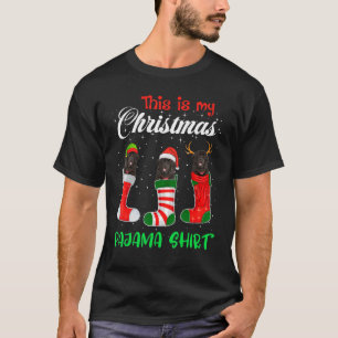 Camiseta This Is My Christmas Pajama Newfoundland Dog Puppy