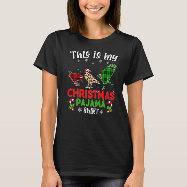 Camiseta This Is My Christmas Pajama Raven Animals Leopard  (Frente)