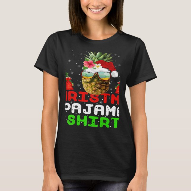 Camiseta This Is My Christmas Pajama Santa Pineapple Xmas (Frente)