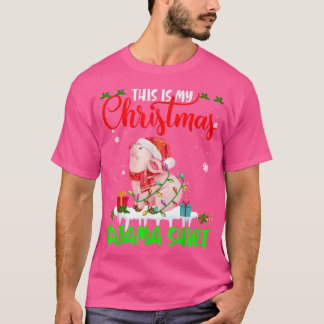 Camiseta This Is My Christmas Pajama Santa Xmas Lights Pig