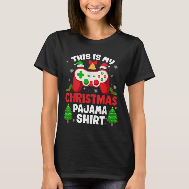 Camiseta This Is My Christmas Pajama Shirt Video Gamer Gami (Frente)