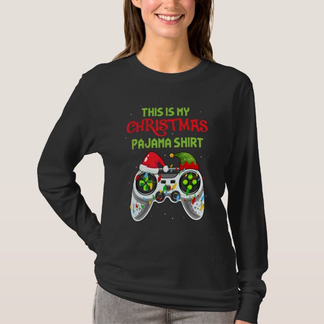 Camiseta This is My Christmas Pajama  Video Game For Gamer  (Frente)