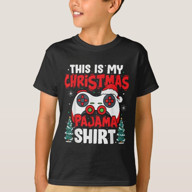 Camiseta This Is My Christmas Pajama Video Game Gamer Boys  (Frente)