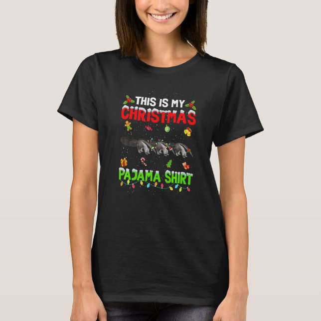 Camiseta This Is My Christmas Pajama Xmas Anteater Squad (Frente)