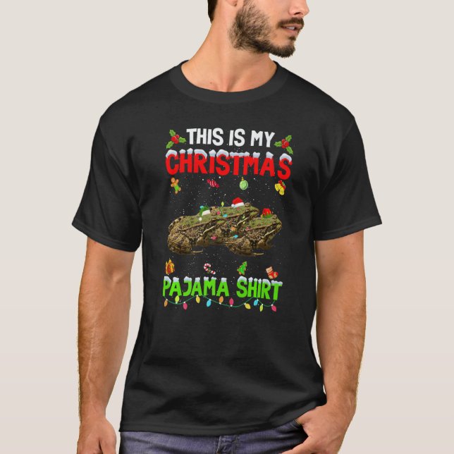 Camiseta This Is My Christmas Pajama Xmas Frog Squad (Frente)