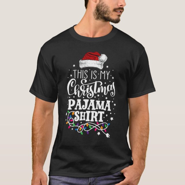 Camiseta This Is My Christmas Pajama  Xmas Lights  Holiday (Frente)