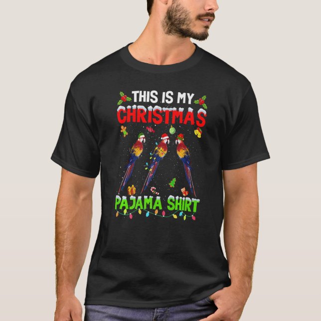 Camiseta This Is My Christmas Pajama Xmas Parrot Squad (Frente)