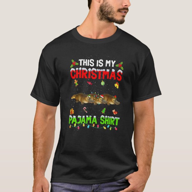 Camiseta This Is My Christmas Pajama Xmas Platypus Squad (Frente)
