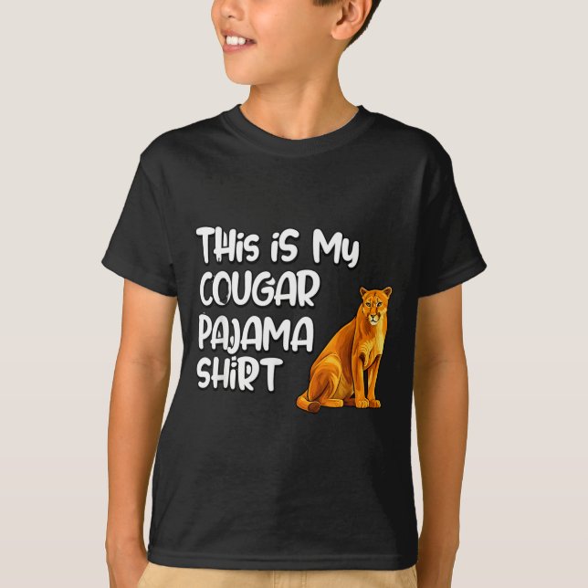 Camiseta This Is My Cougar Pajama Shirt, Funny Cougars  (Frente)
